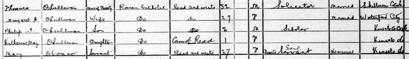1901 census o'sullivan